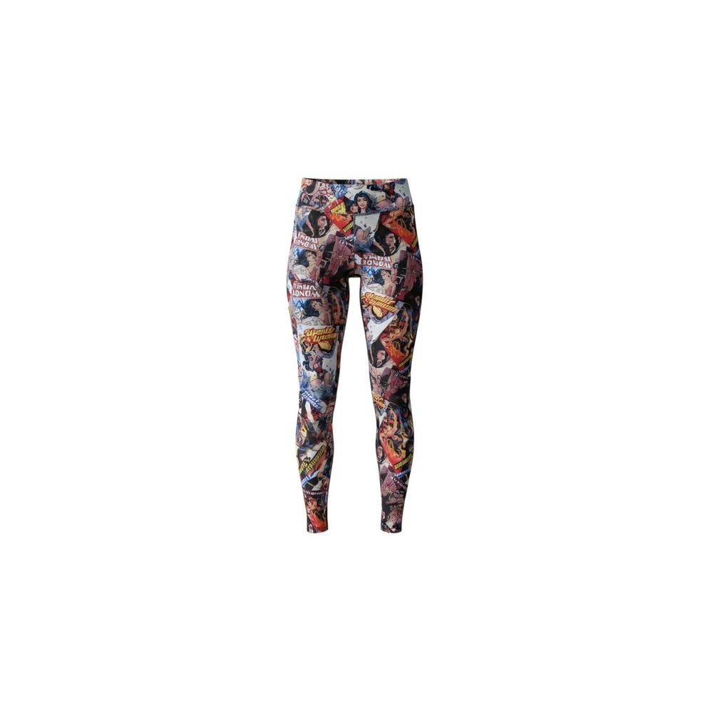 DC Comics Wonder Woman Leggings Womens Medium Multi-Color Graphic Comic Print
